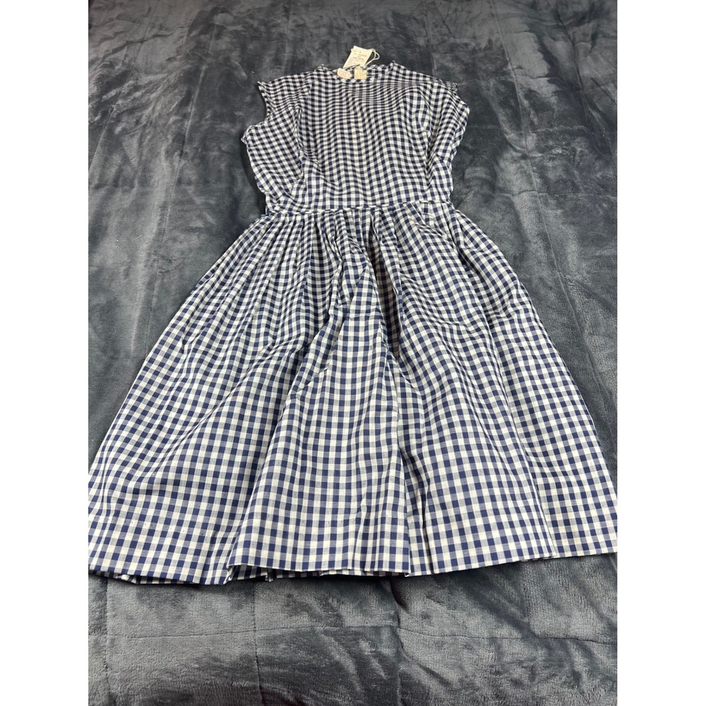 Fritzi of California Gingham Dress Vintage Sleeveless Fit‎ & Flare Size 18
